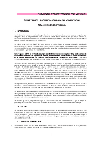 TEMA 3 EL PROCESO MOTIVACIONAL Pdf