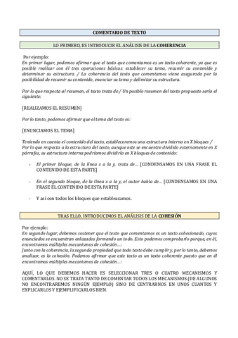 Como Hacer Un Comentario De Texto Pdf