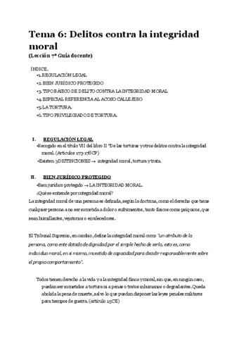 Tema Delitos Contra La Integridad Moral Pdf