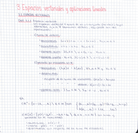 Tema Espacios Vectoriales Y Aplicaciones Lineales Pdf