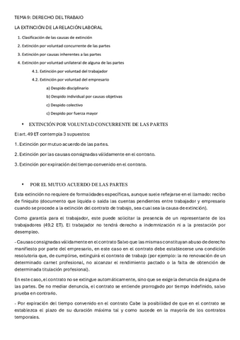 TEMA 9 DERECHO DEL TRABAJO Pdf