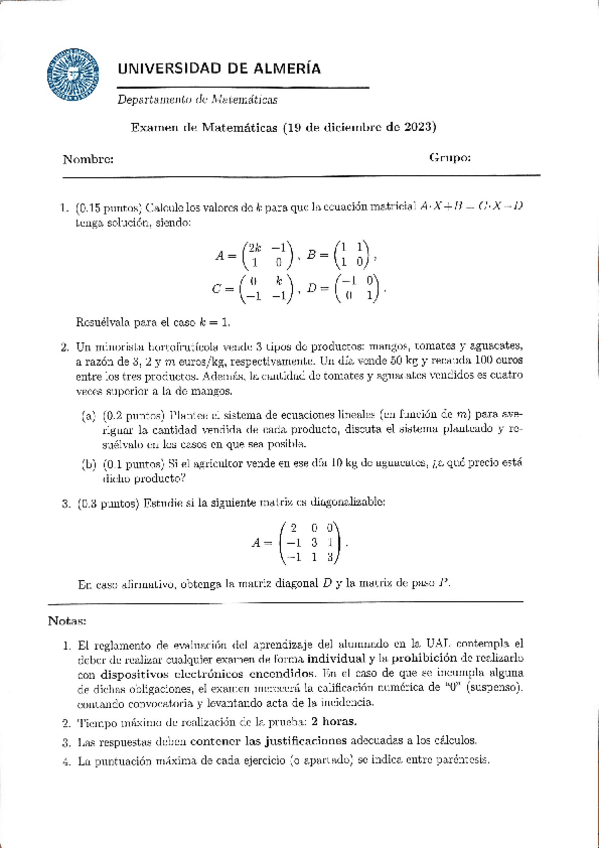 Soluciones Examen Evaluacion Continua 19 Dic 1 Pdf