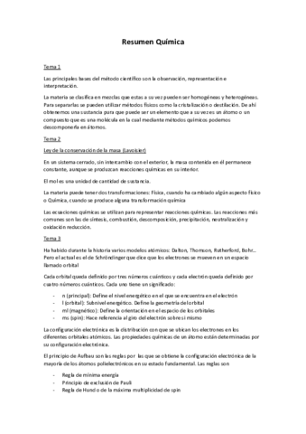 Resumen Quimica Pdf