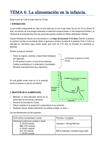 TEMA 6 La alimentación en la infancia pdf