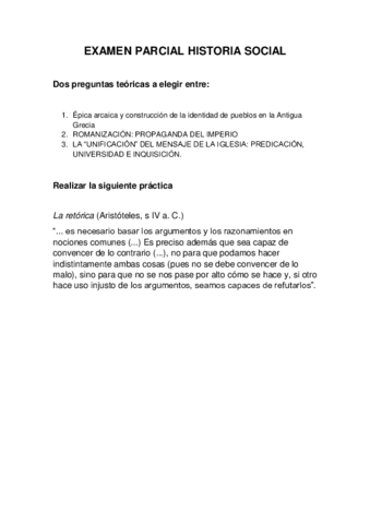 EXAMEN PARCIAL HISTORIA SOCIAL Pdf