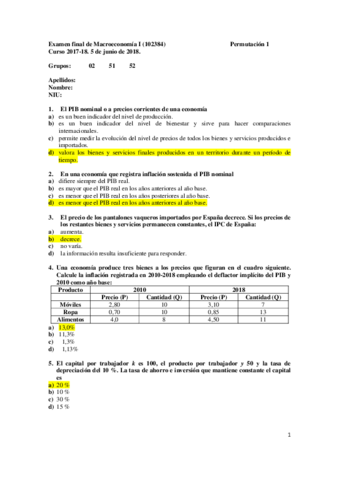 Examen Final Permutaci N Con Soluciones Pdf