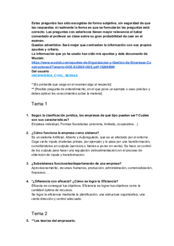 Posibles Preguntas De Examen 1 5 Pdf