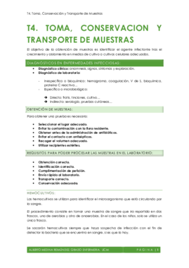 T Toma Conservacion Y Transporte De Muestras Pdf