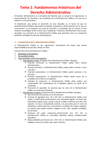 Tema Fundamentos Historicos Del Derecho Administrativo Pdf