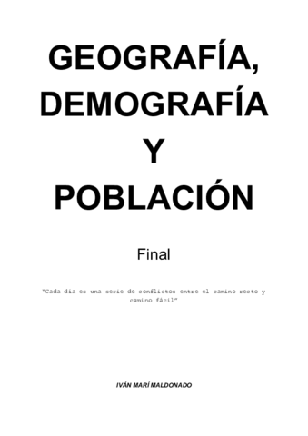 Geografia Demografia Y Poblacion Pdf