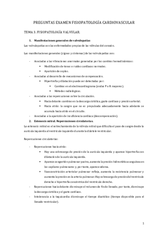 PREGUNTAS EXAMEN FISIOPATOLOGIA CARDIOVASCULAR Pdf