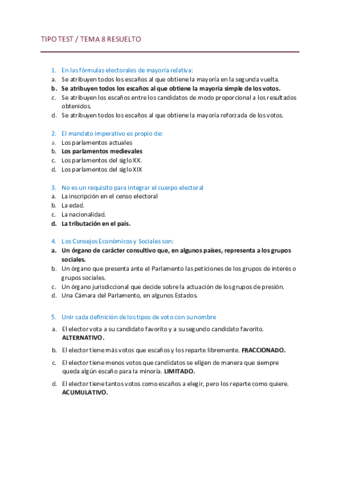 TIPO TEST RESUELTO Pdf