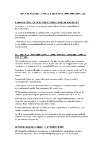 Tribunal Constitucional Y Procesos Constitucionales Pdf