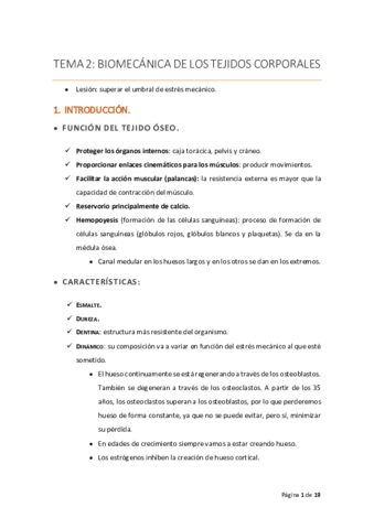 TEMA 1 Biomecanica De Los Tejidos Corporales Pdf