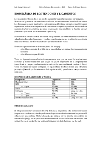 Biomec Nica De Los Tendones Y Ligamentos Pdf