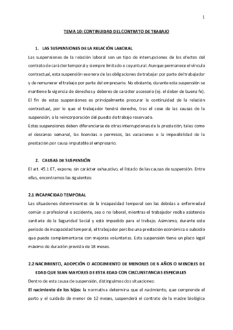 Resumen Tema Derecho Del Trabajo Pdf