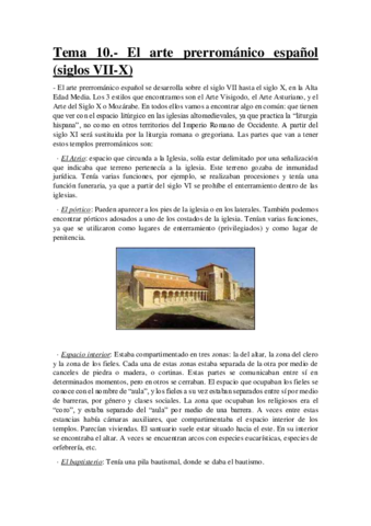 Tema El Arte Prerromanico Espanol Pdf