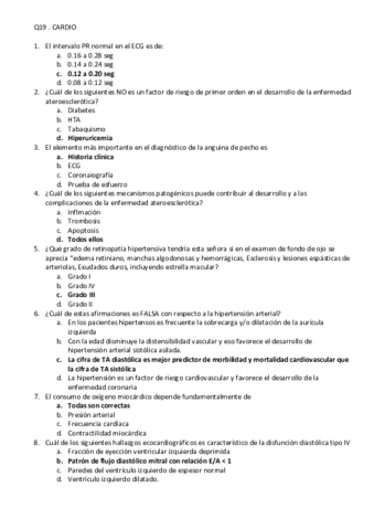 Cuestionario Cardio Pdf