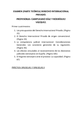 Examen Derecho Internacional Privado Pdf