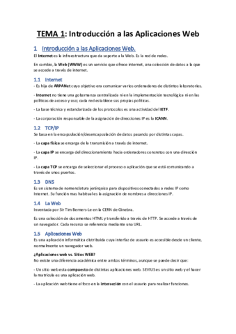 Tema Introduccion A Las Aplicaciones Web Pdf