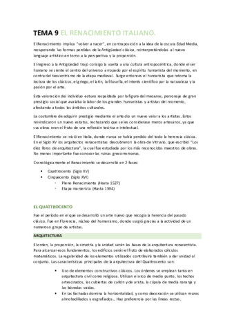 Tema El Renacimiento Italiano Pdf