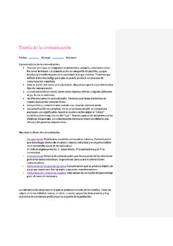 Teoría de la comunicación pdf