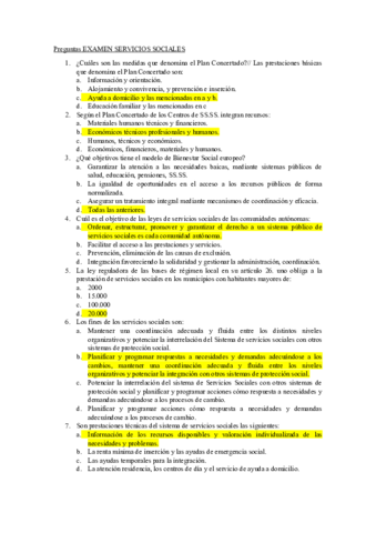 EXAMEN TEST SERVICIOS SOCIALES Pdf