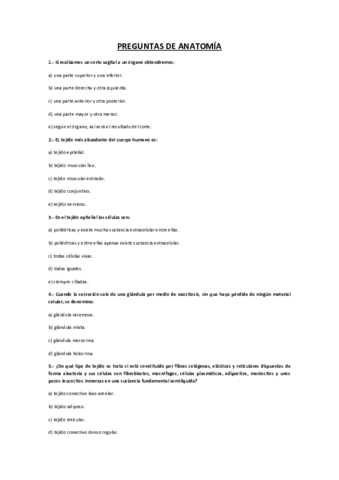 Tipo Test Anatomia Pdf