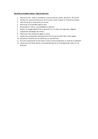 Examen Toxicologia Pdf