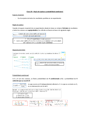 23 Regla De Laplace Y Probabilidad Condicional Pdf