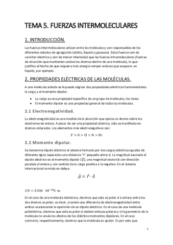 TEMA 5 FUERZAS INTERMOLECULARES Pdf