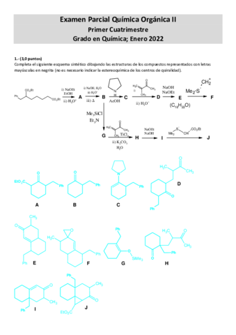 Examen Parcial Qu Mica Org Nica Ii Pdf
