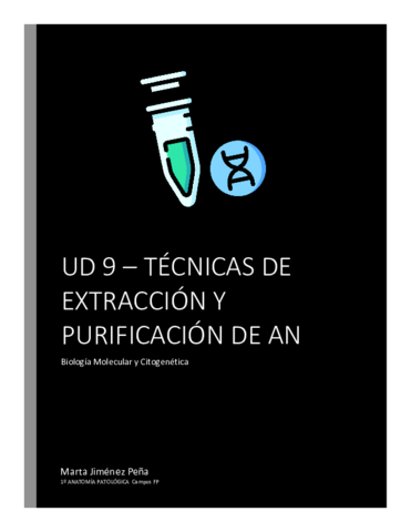 UD 9 TECNICAS DE EXTRACCION Y PURIFICACION DE ACIDOS NUCLEICOS Pdf