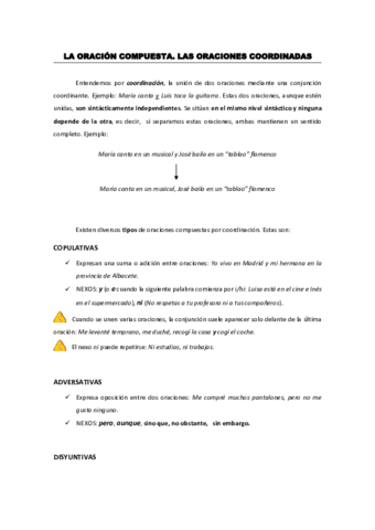 Oraciones Coordinadas Pdf