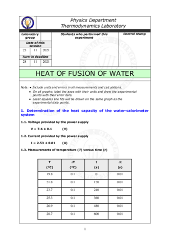 Heat Of Fusion Of Water Pdf