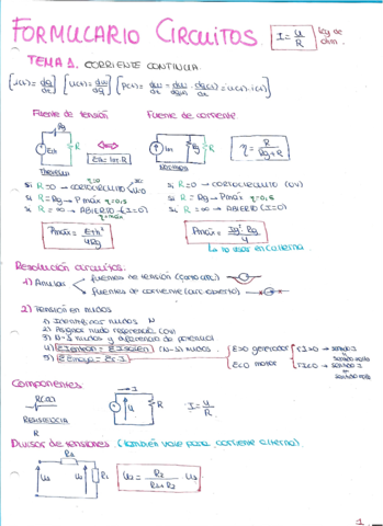 Formulario Circuitos Completo Pdf