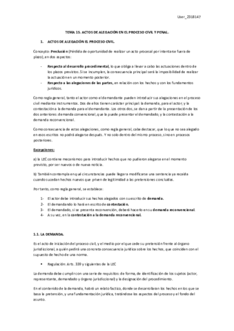 Tema 15 Intro Al Derecho Procesal Pdf