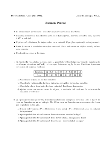 Primer Parcial Bioestadistica Pdf