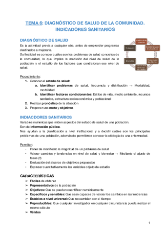 6 Diagnostico De Salud En La Comunidad E Indicadores Sanitarios Pdf