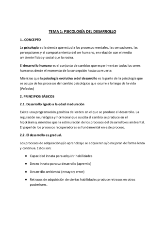 Apuntes De Psicologia Del Desarrollo Pdf