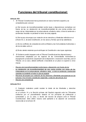 Funciones Del Tribunal Constitucional Pdf