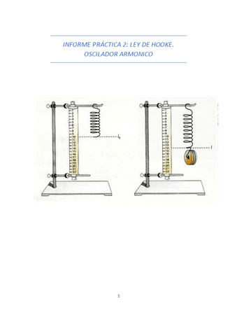 Informe De La Ley De Hooke Pdf