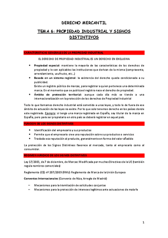 TEMA 6 Propiedad Industrial Y Signos Distintivos Pdf