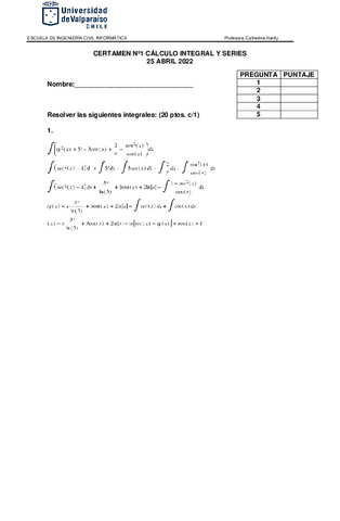 Correccion Certamen Calculo Integral Pdf