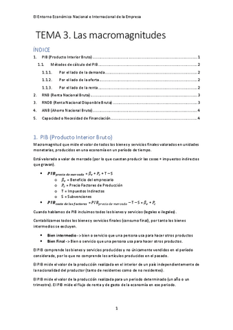 Tema Las Macromagnitudes Contabilidad Nacional Pdf