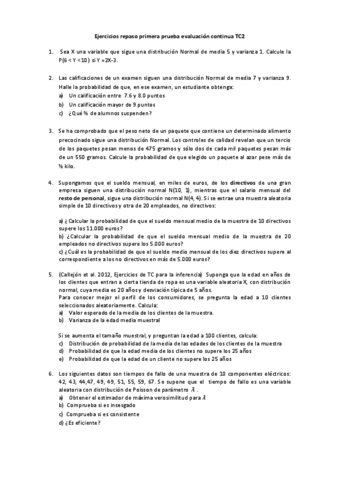 Ejercicios Repaso Primera Prueba De Eval Continua Pdf