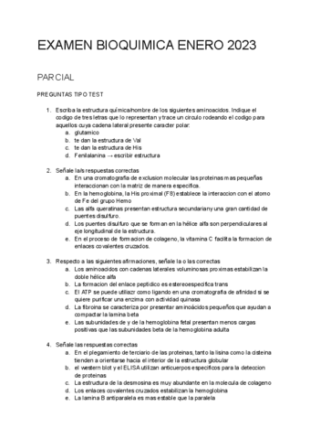 Examen Bioquimica Enero Pdf