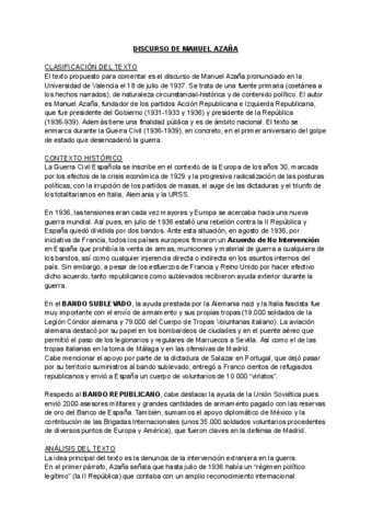 Comentario Discurso Manuel Aza A Pdf