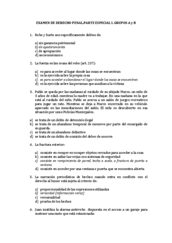 Examen De Derecho Penal Pdf