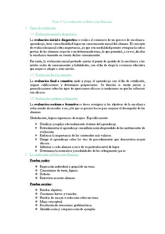 Tema La Evaluacion En Educacion Primaria Pdf